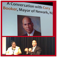 Kathryn Finney and Mayor Cory Booker at FOCUS100