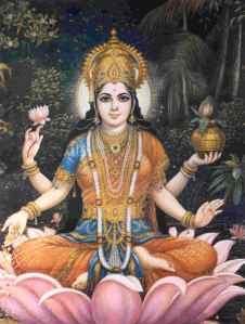 Hindu Goddess Lakshimi, one of Ananda's favorite yoga goddesses