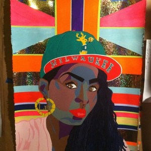 Tanekeya Word's self portrait painting - Photo Credit: www.tanekeyaword.com