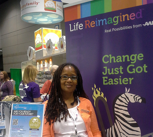 Ananda at AARP BlogHer booth