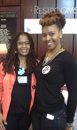 Techturized co-founder Jess Walton and Ananda Leeke at Women Interactive in 2012
