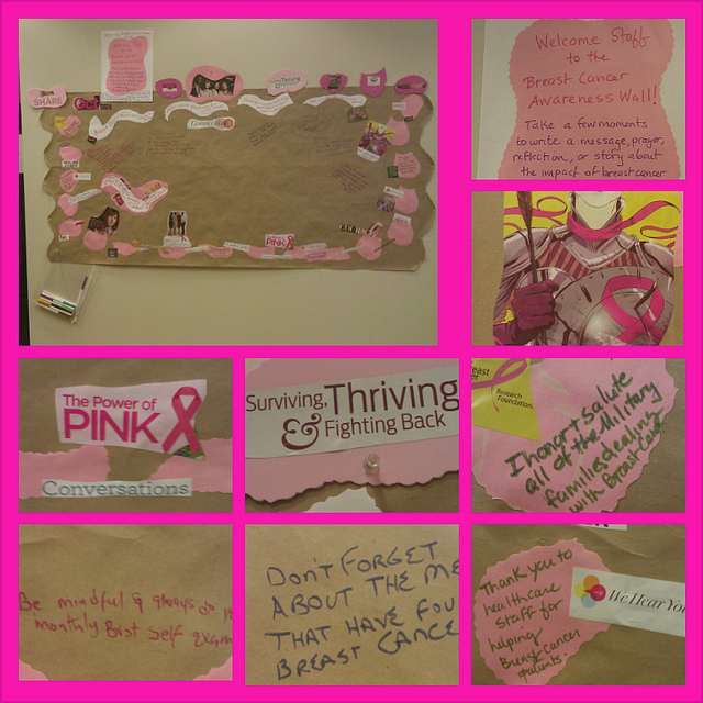 Interactive Breast Cancer Awareness Wall Collage at Walter Reed, 2012