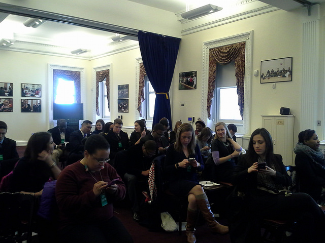 Social media leaders at #WHSocial briefing with White House staff at EEOB on 2/11/14 
