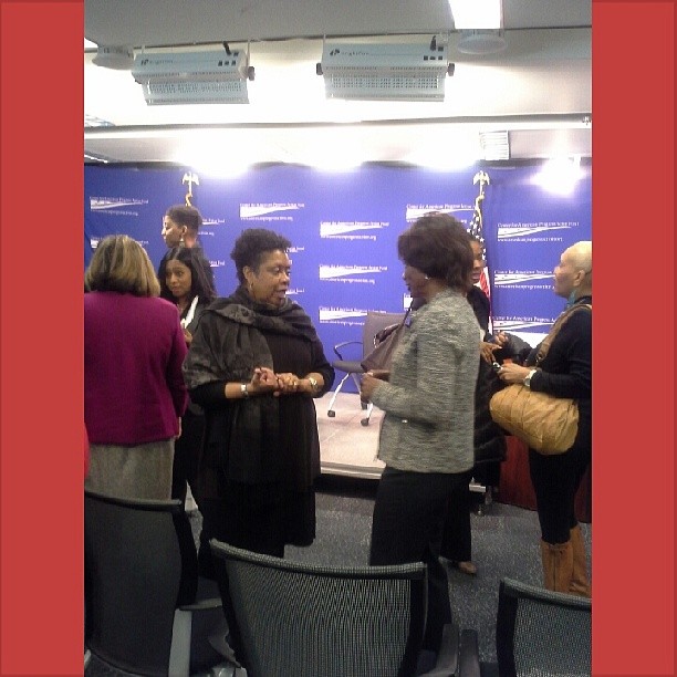 My Fierce Living mentor and friend Toni Dunton-Butler, Founder of A Silver Thread, Inc. (in all black outfit) at Center for American Progress Action Fund