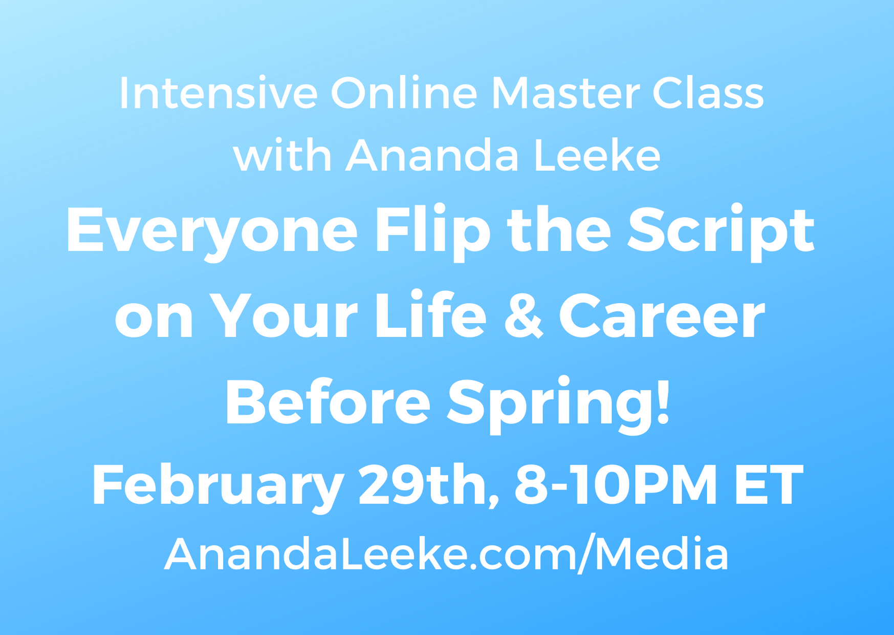 Intensive Online Master Class for Everyone (2)